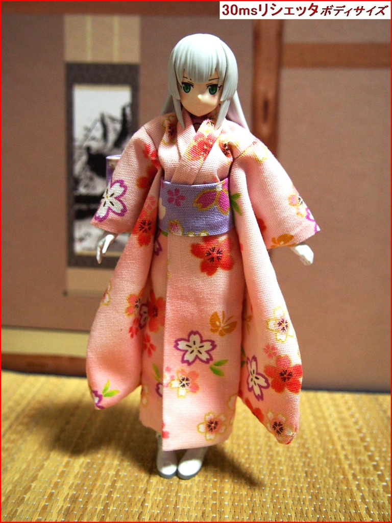 振袖着物 桜色 布服 メガミデバイス フレームアームズ ガール FA:G 30ms 武装神姫 ブロッカーズFIORE 浴衣