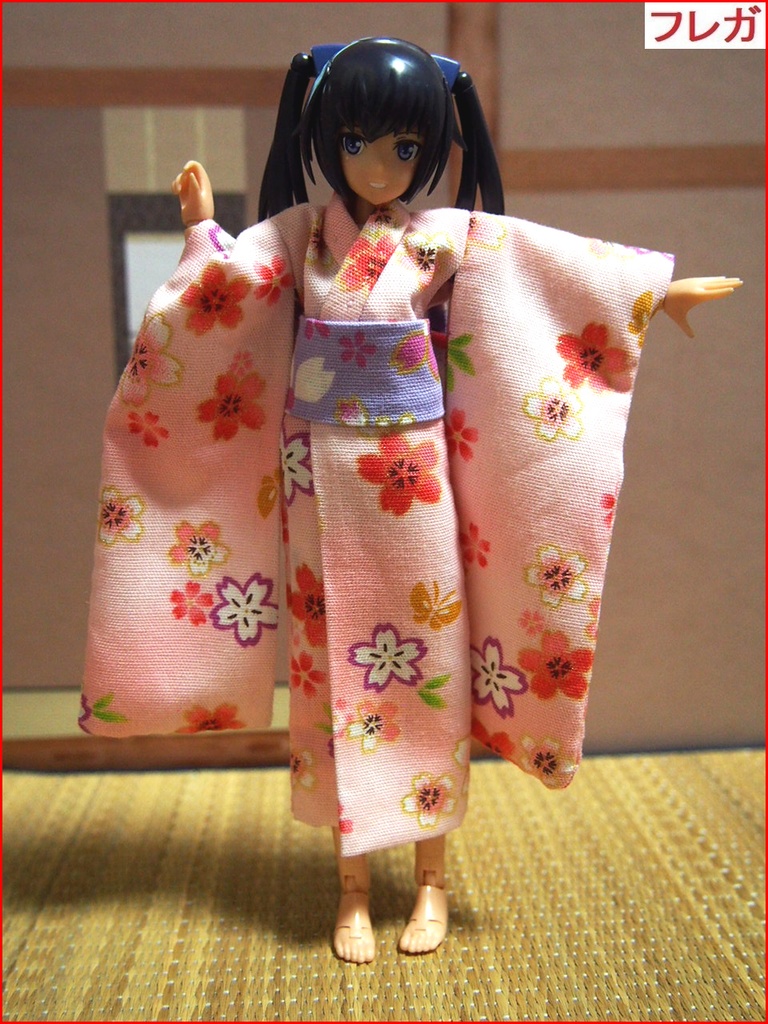 振袖着物 桜色 布服 メガミデバイス フレームアームズ ガール FA:G 30ms 武装神姫 ブロッカーズFIORE 浴衣