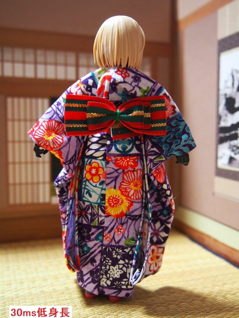 振袖着物 紅型風 布服 メガミデバイス フレームアームズ ガール FA:G 30ms 武装神姫 ブロッカーズFIORE 浴衣