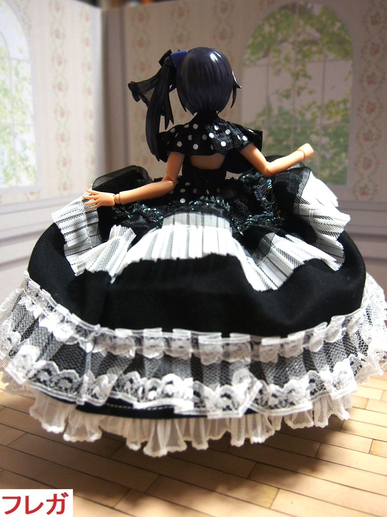 ウェディングドレス 黒⑮ 巨乳対応 布服 メガミデバイス フレームアームズ ガール FA:G 武装神姫 30ms ジューンブライド 花嫁