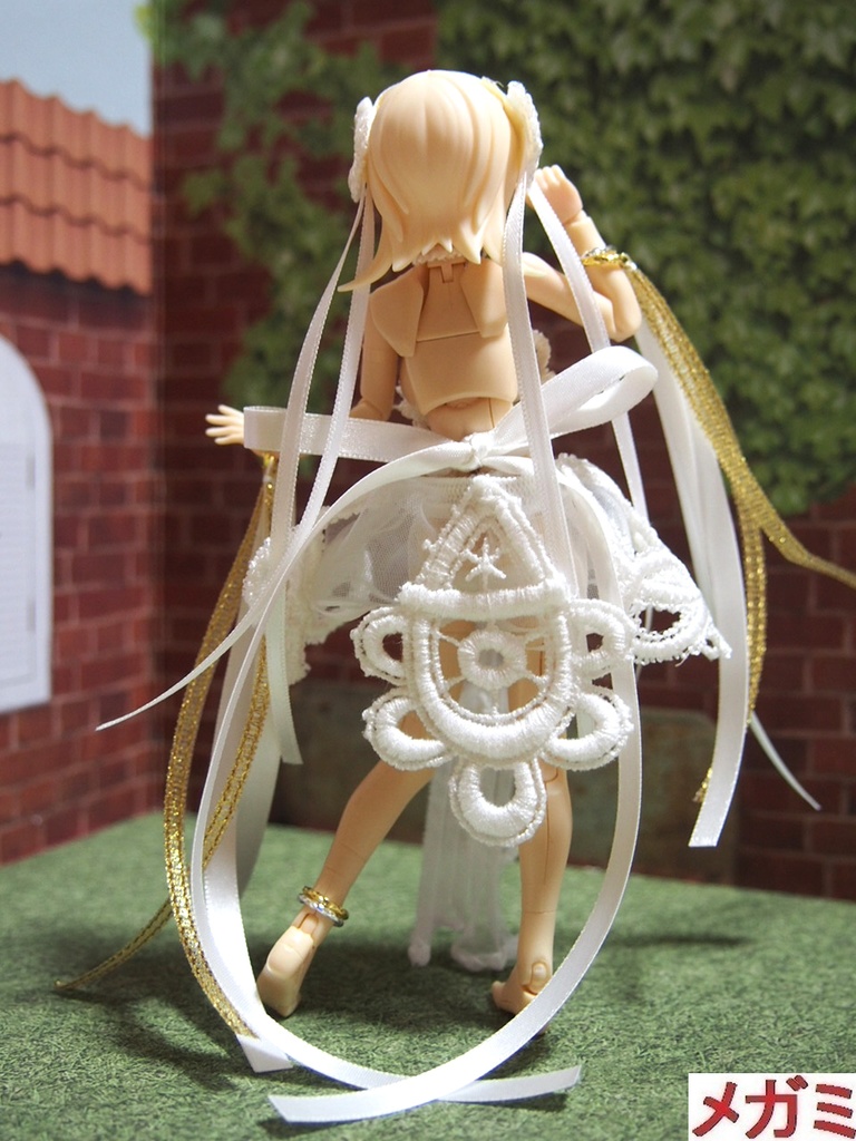 ダンサー衣装 白① 布服 メガミデバイス フレームアームズ ガール FA:G 30ms 武装神姫 素材ちゃん 踊り子 ドレス 花嫁 アラビアン