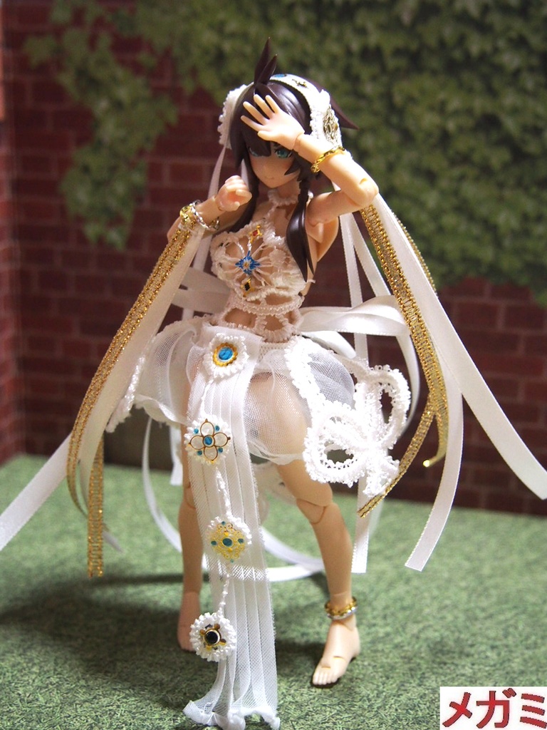 ダンサー衣装 白① 布服 メガミデバイス フレームアームズ ガール FA:G 30ms 武装神姫 素材ちゃん 踊り子 ドレス 花嫁 アラビアン