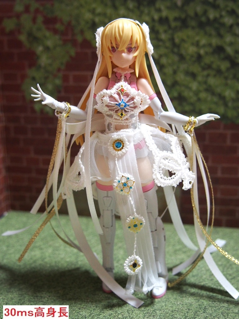 ダンサー衣装 白① 布服 メガミデバイス フレームアームズ ガール FA:G 30ms 武装神姫 素材ちゃん 踊り子 ドレス 花嫁 アラビアン