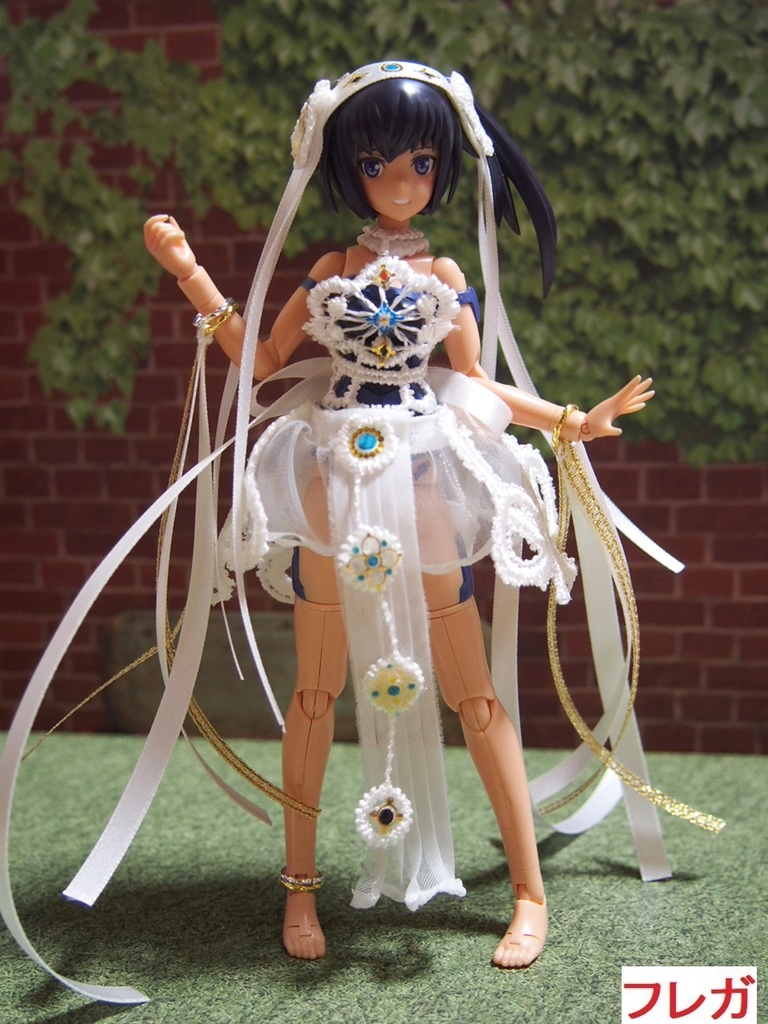 ダンサー衣装 白① 布服 メガミデバイス フレームアームズ ガール FA:G 30ms 武装神姫 素材ちゃん 踊り子 ドレス 花嫁 アラビアン