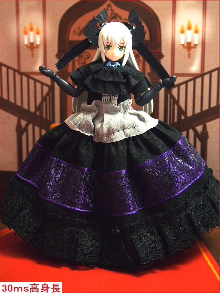 ハロウィンドレス (57) 布服 メガミデバイス フレームアームズ ガール FA:G 30ms 武装神姫　素材ちゃん 1/12 ゴシックドレス