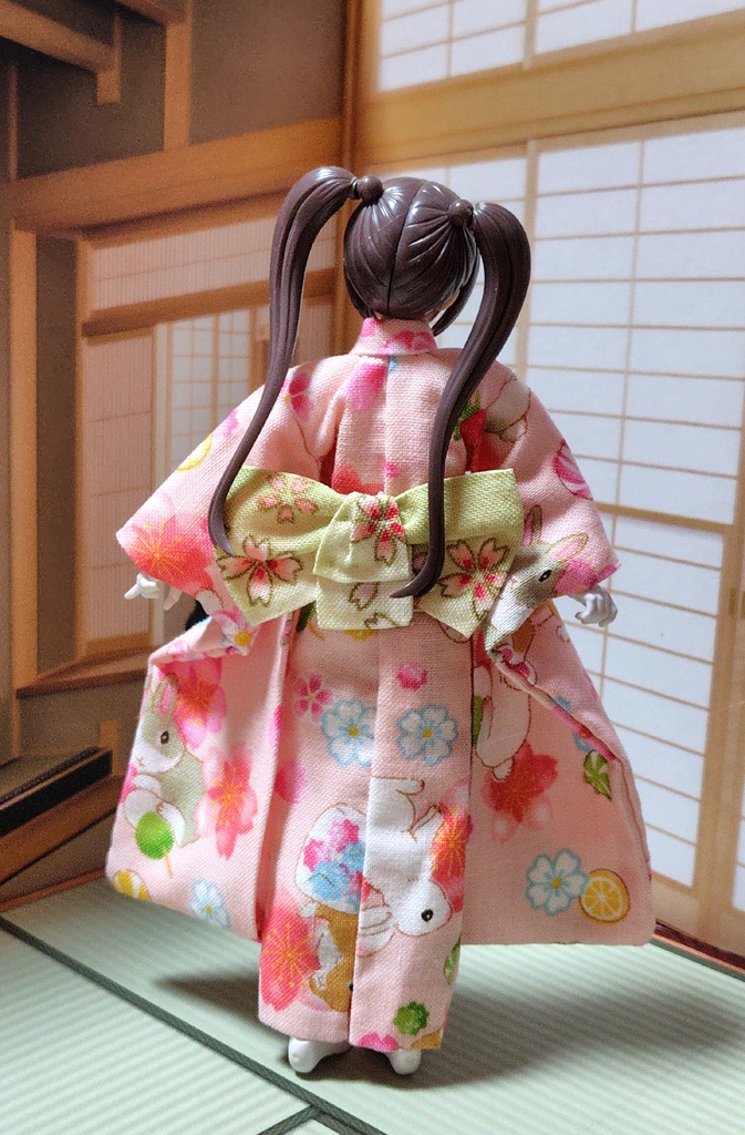 振袖着物 桜兎 布服 メガミデバイス フレームアームズ ガール FA:G 30ms 武装神姫 ブロッカーズFIORE 浴衣