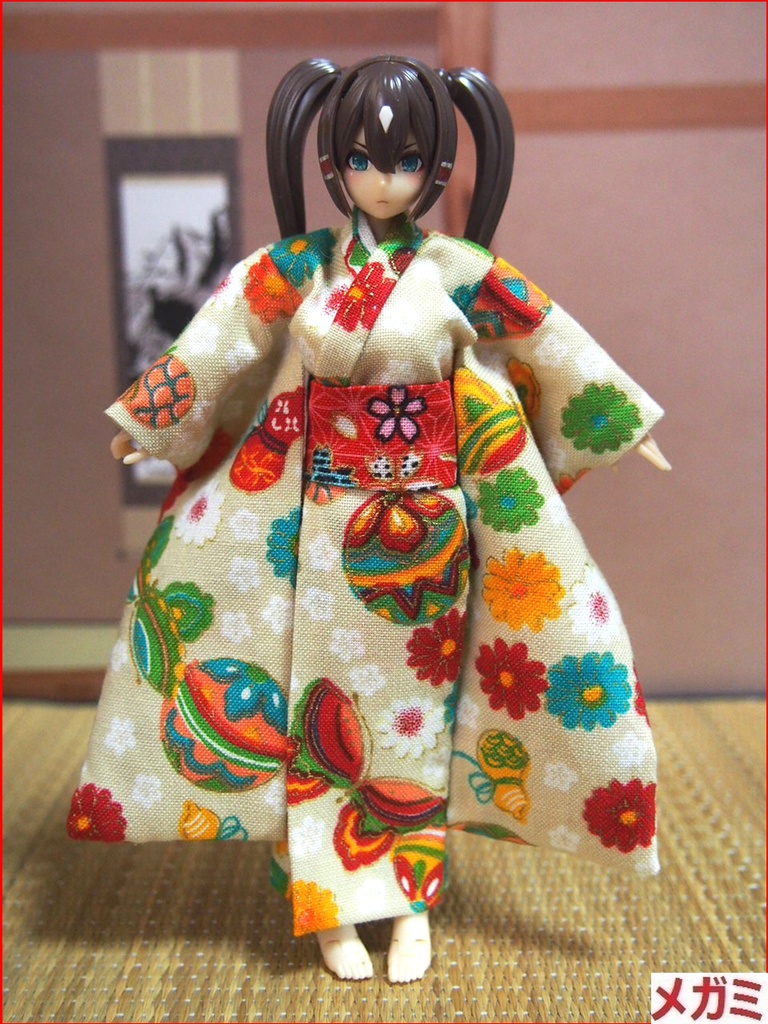 振袖着物 蝶 布服 メガミデバイス フレームアームズ ガール FA:G 30ms 武装神姫 ブロッカーズFIORE 浴衣