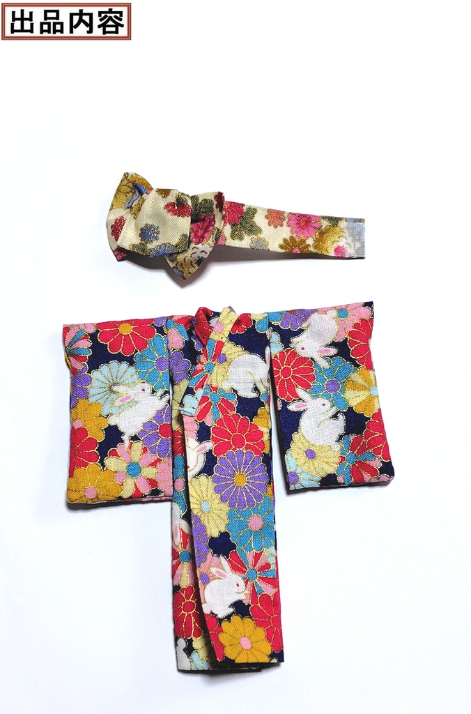 小紋着物 紺兎 布服 メガミデバイス フレームアームズ ガール FA:G 30ms 武装神姫 ブロッカーズFIORE 浴衣