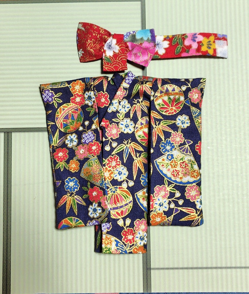 振袖着物 紺鞠 布服 メガミデバイス フレームアームズ ガール FA:G 30ms 武装神姫 ブロッカーズFIORE 浴衣