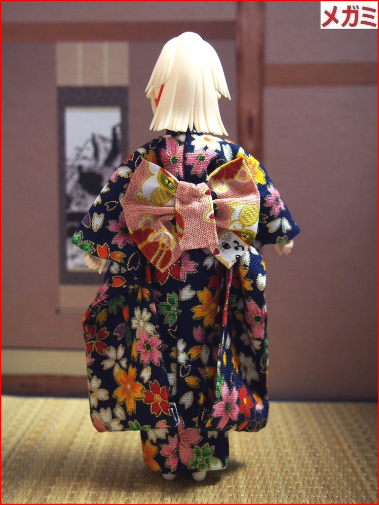 振袖着物 桜紺 布服 メガミデバイス フレームアームズ ガール FA:G 30ms 武装神姫 ブロッカーズFIORE 浴衣