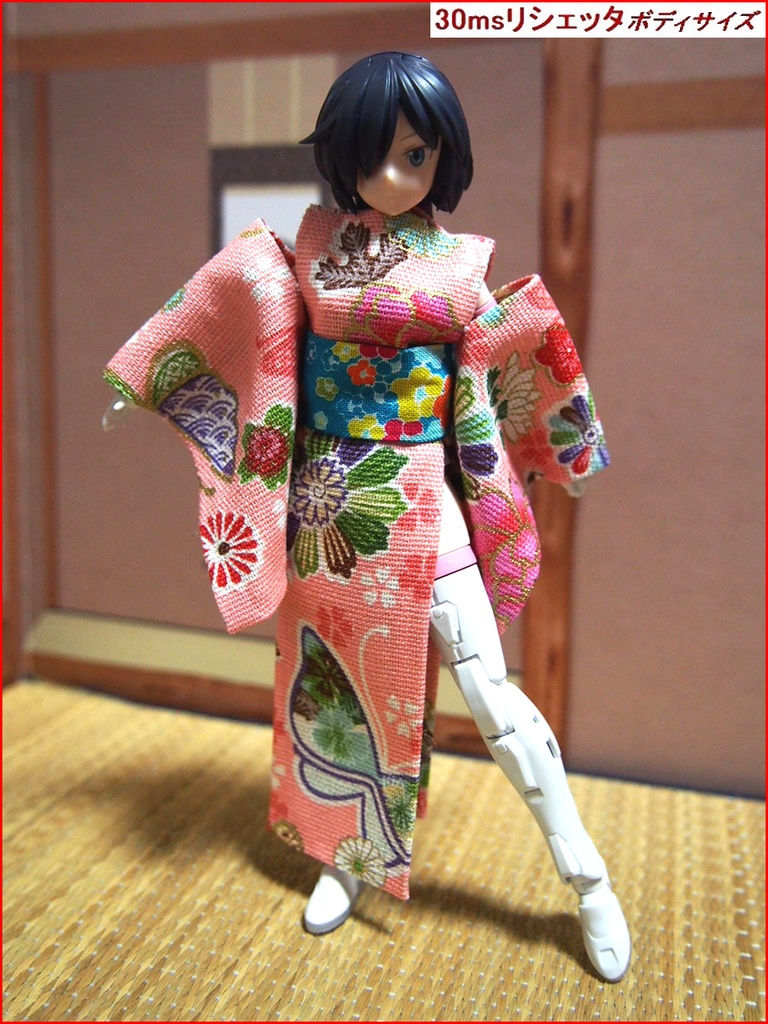 狩衣風ワンピース桃色 布服 メガミデバイス フレームアームズ ガール FA:G 30ms 武装神姫 ブロッカーズFIORE 和服 和風