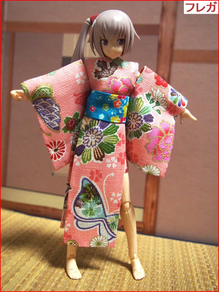 狩衣風ワンピース桃色 布服 メガミデバイス フレームアームズ ガール FA:G 30ms 武装神姫 ブロッカーズFIORE 和服 和風