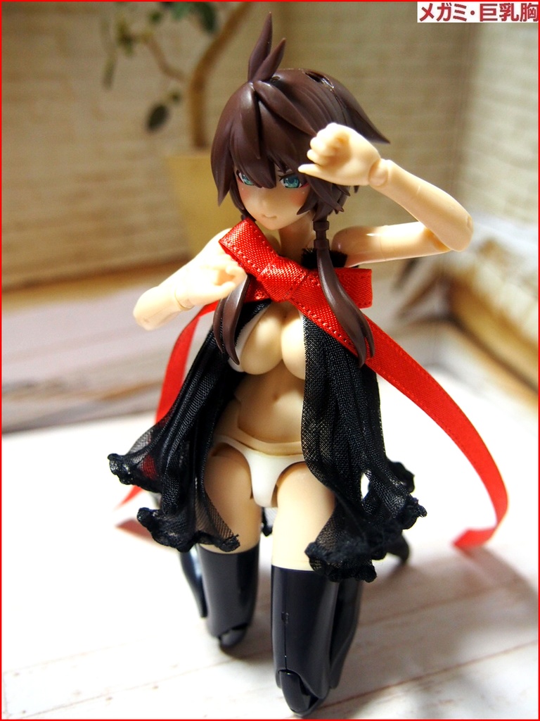 ベビードール 黒 布服 メガミデバイス フレームアームズ ガール FA:G 30ms 武装神姫 素材ちゃん 1/12 下着 ドレス