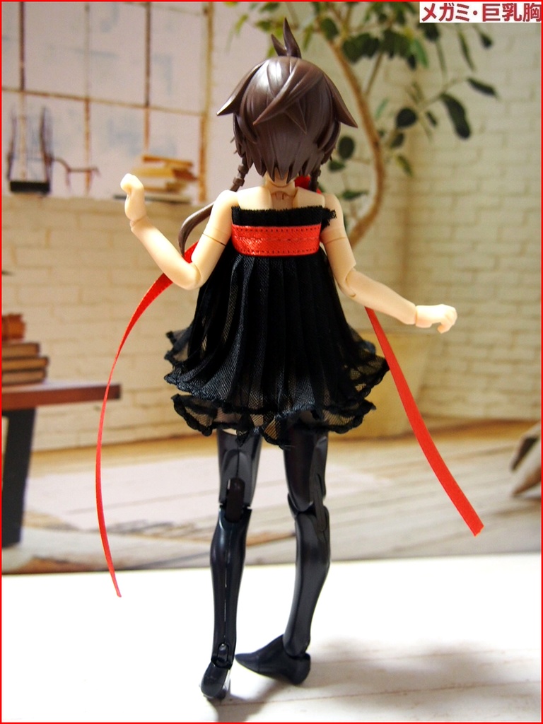 ベビードール 黒 布服 メガミデバイス フレームアームズ ガール FA:G 30ms 武装神姫 素材ちゃん 1/12 下着 ドレス