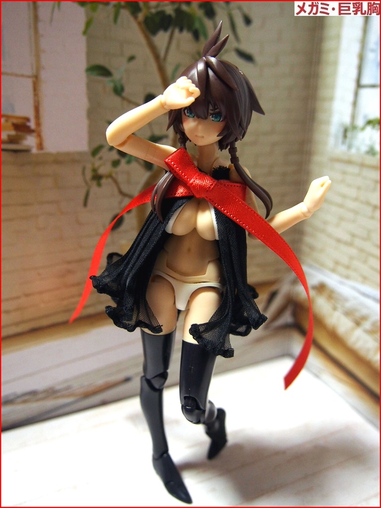 ベビードール 黒 布服 メガミデバイス フレームアームズ ガール FA:G 30ms 武装神姫 素材ちゃん 1/12 下着 ドレス