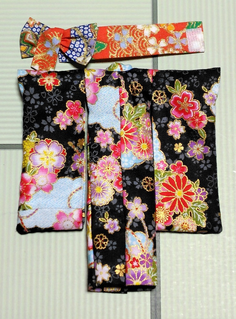 振袖着物 黒 布服 メガミデバイス フレームアームズ ガール FA:G 30ms 武装神姫 ブロッカーズFIORE 浴衣