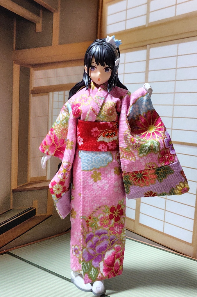 振袖着物 桃色 布服 メガミデバイス フレームアームズ ガール FA:G 30ms 武装神姫 ブロッカーズFIORE 浴衣