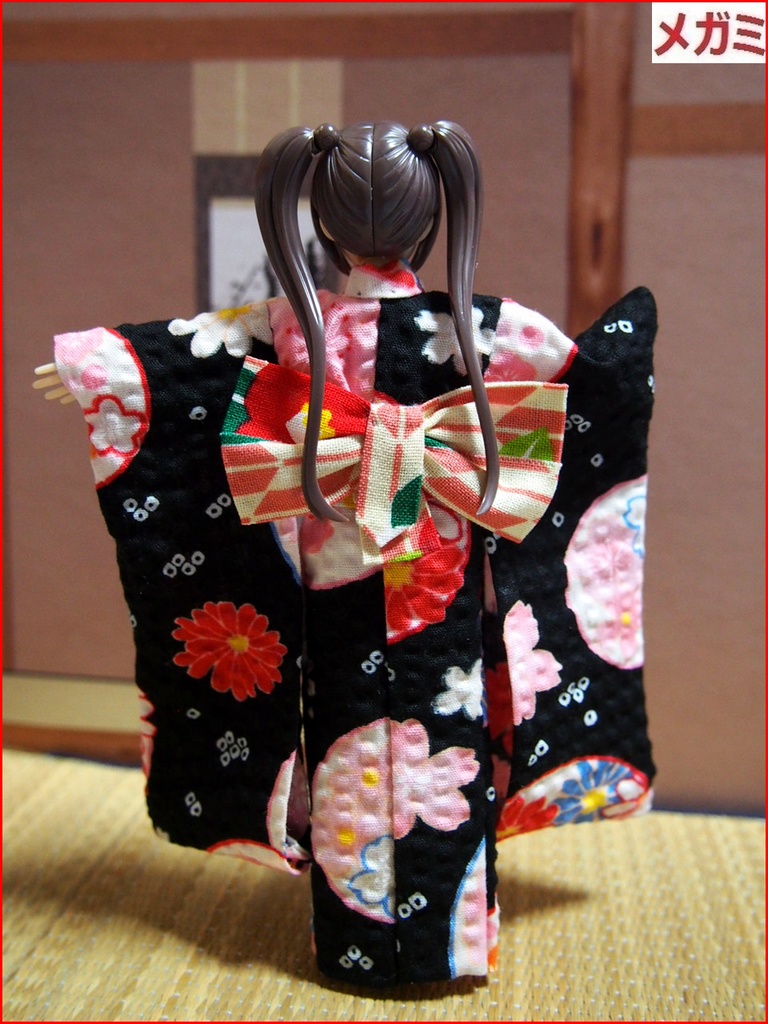 振袖着物 黒 布服 メガミデバイス フレームアームズ ガール FA:G 30ms 武装神姫 ブロッカーズFIORE 浴衣
