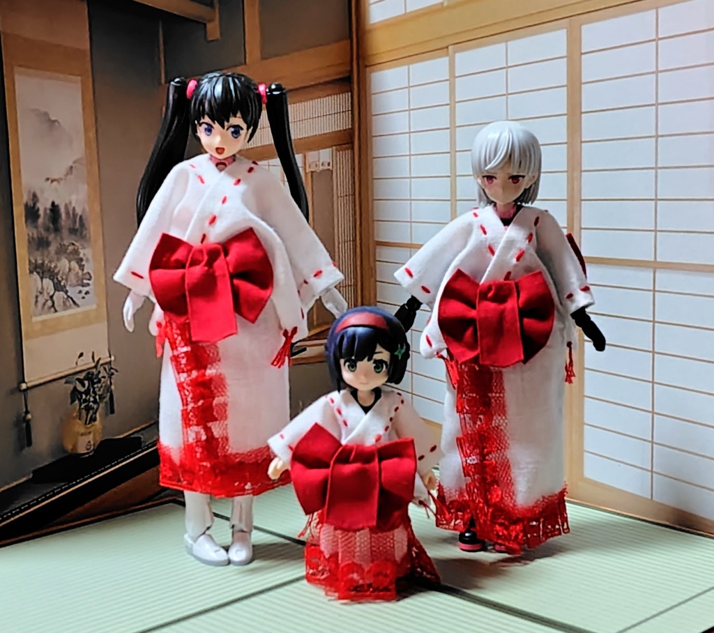 和風ドレスSサイズ 巫女風 デスクトップ アーミー DESKTOP ARMY DTA ガシャポンクエスト 布服 浴衣 着物