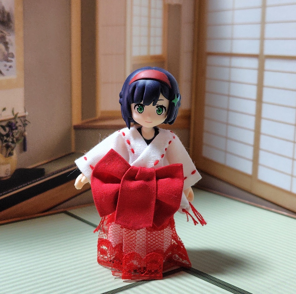 和風ドレスSサイズ 巫女風 デスクトップ アーミー DESKTOP ARMY DTA ガシャポンクエスト 布服  浴衣 着物