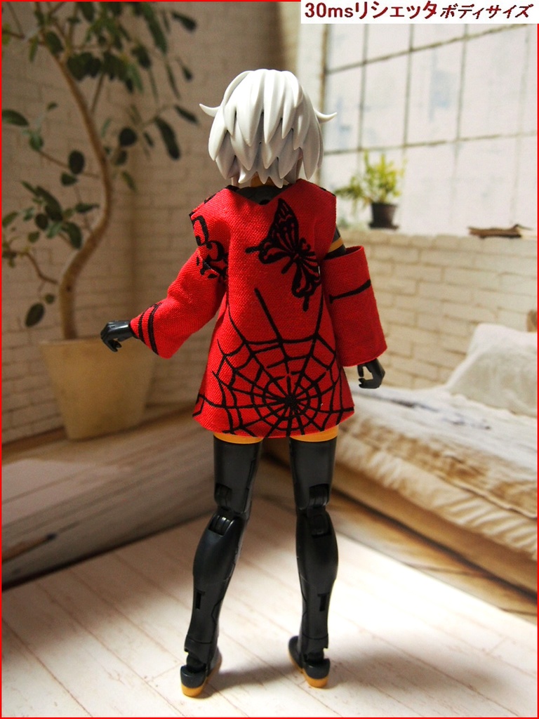 肩出しワンピ 赤 布服 メガミデバイス フレームアームズ ガール FA:G 30ms 武装神姫 素材ちゃん