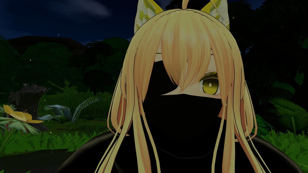 【シャオマオ3向け】ハーフマスク&眼帯セット -Halfmask & Eyepatch set-【ばら売り有】