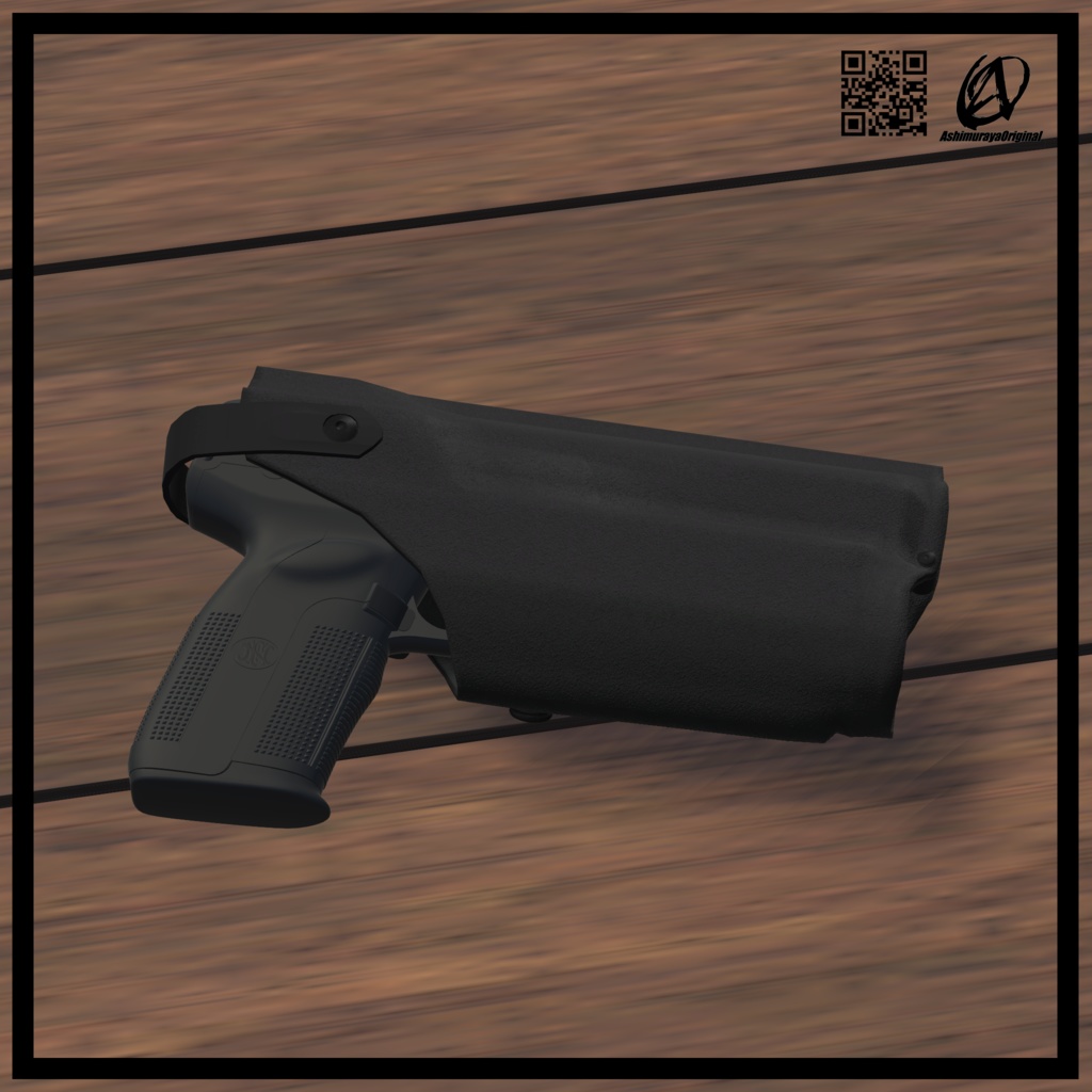 【ファイブセブン用】フードロック式ライト対応ホルスター【脚村屋】