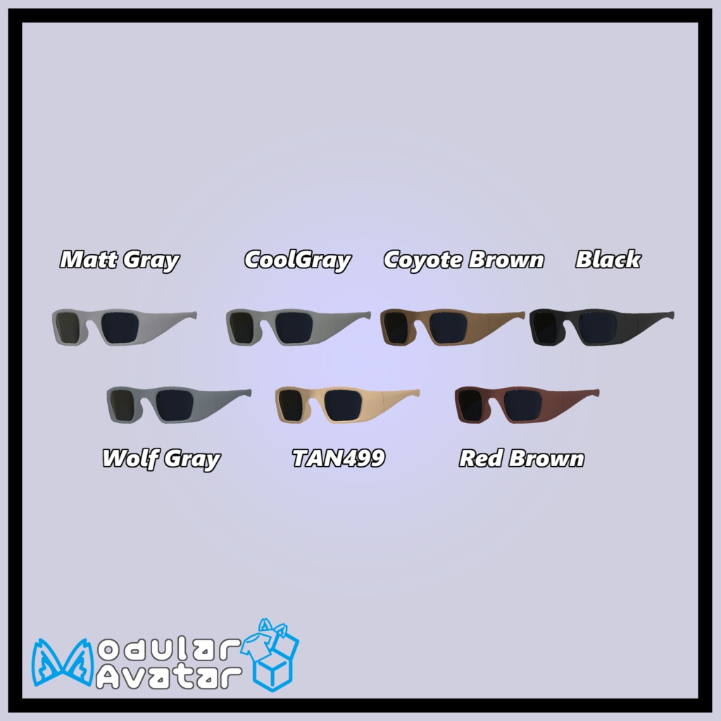 【MA,複数アバター対応】シューティングサングラス Zephyr【脚村屋】