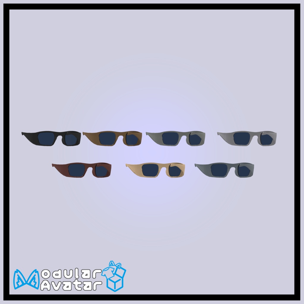 【MA,複数アバター対応】シューティングサングラス Zephyr【脚村屋】