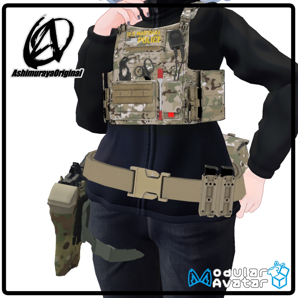 【桔梗、しなの、森羅用】ベルトループ&ストラップ【コンバットパンツ向け】