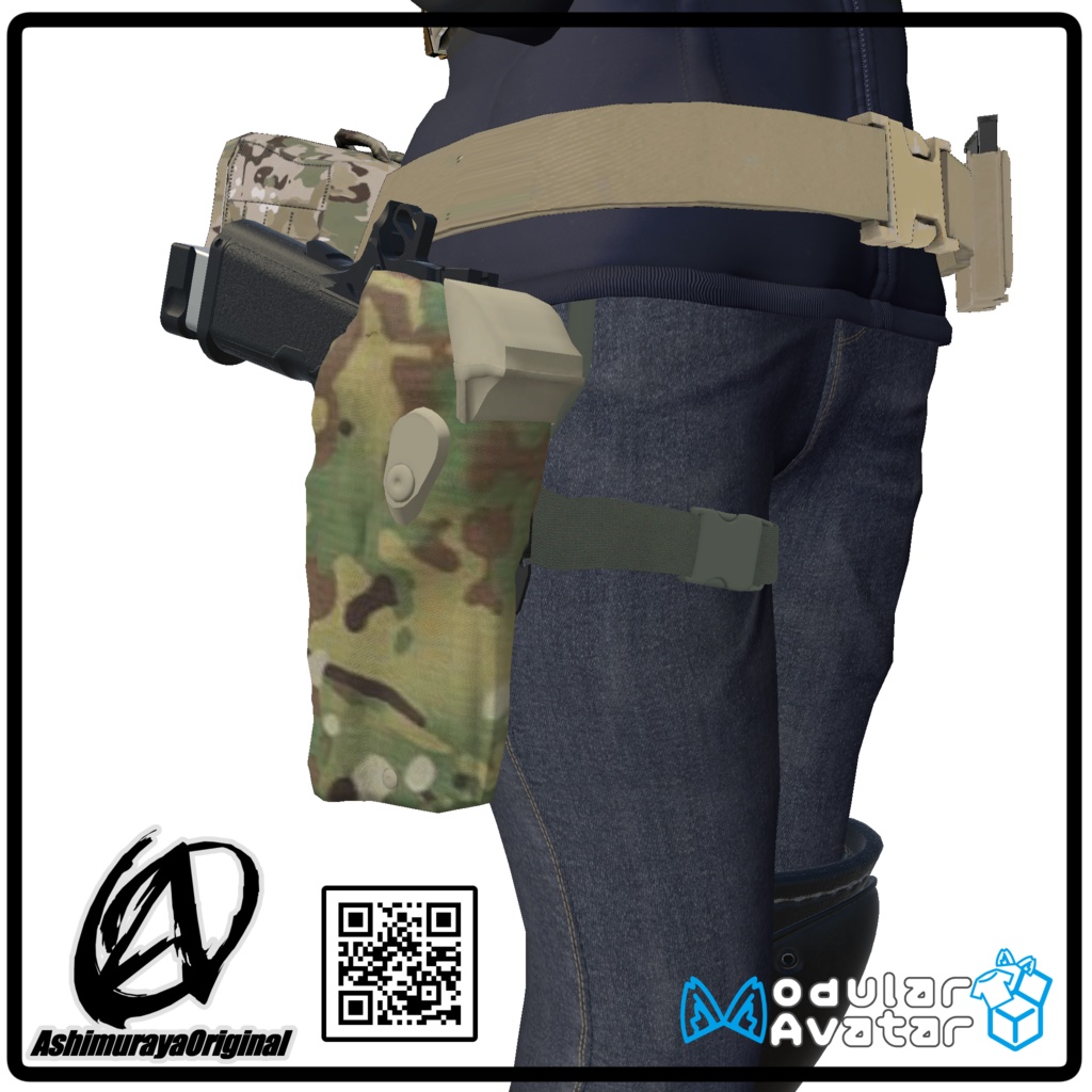 【桔梗、しなの、森羅用】ベルトループ&ストラップ【コンバットパンツ向け】