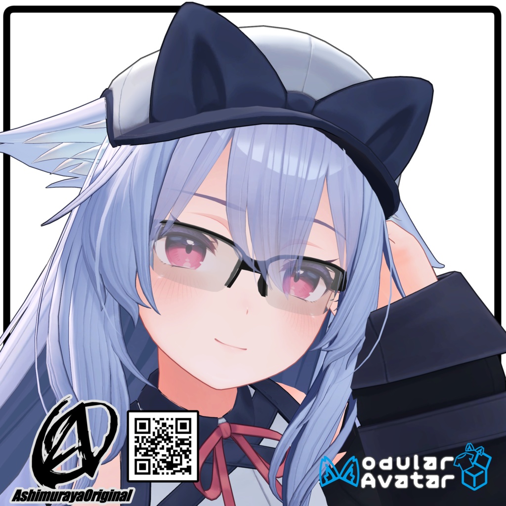 【MA,複数アバター対応】ハーフリムシューティングサングラス Breeze【脚村屋】