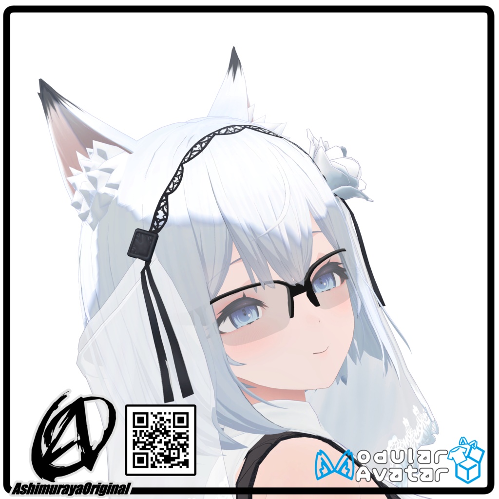 【MA,複数アバター対応】ハーフリムシューティングサングラス Breeze【脚村屋】