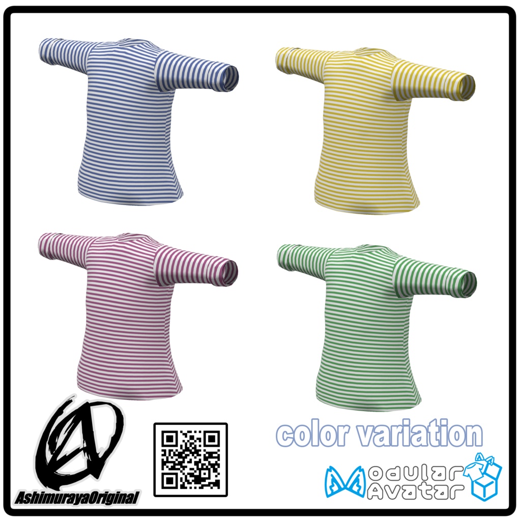 【森羅・桔梗対応】しましまシャツ