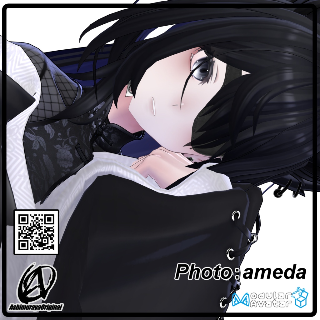 【複数アバター対応】半円型眼帯 -Half Round Eyepatch-【 #脚村屋】