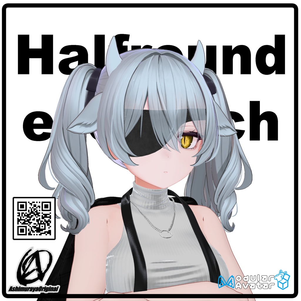 【複数アバター対応】半円型眼帯 -Half Round Eyepatch-【 #脚村屋】