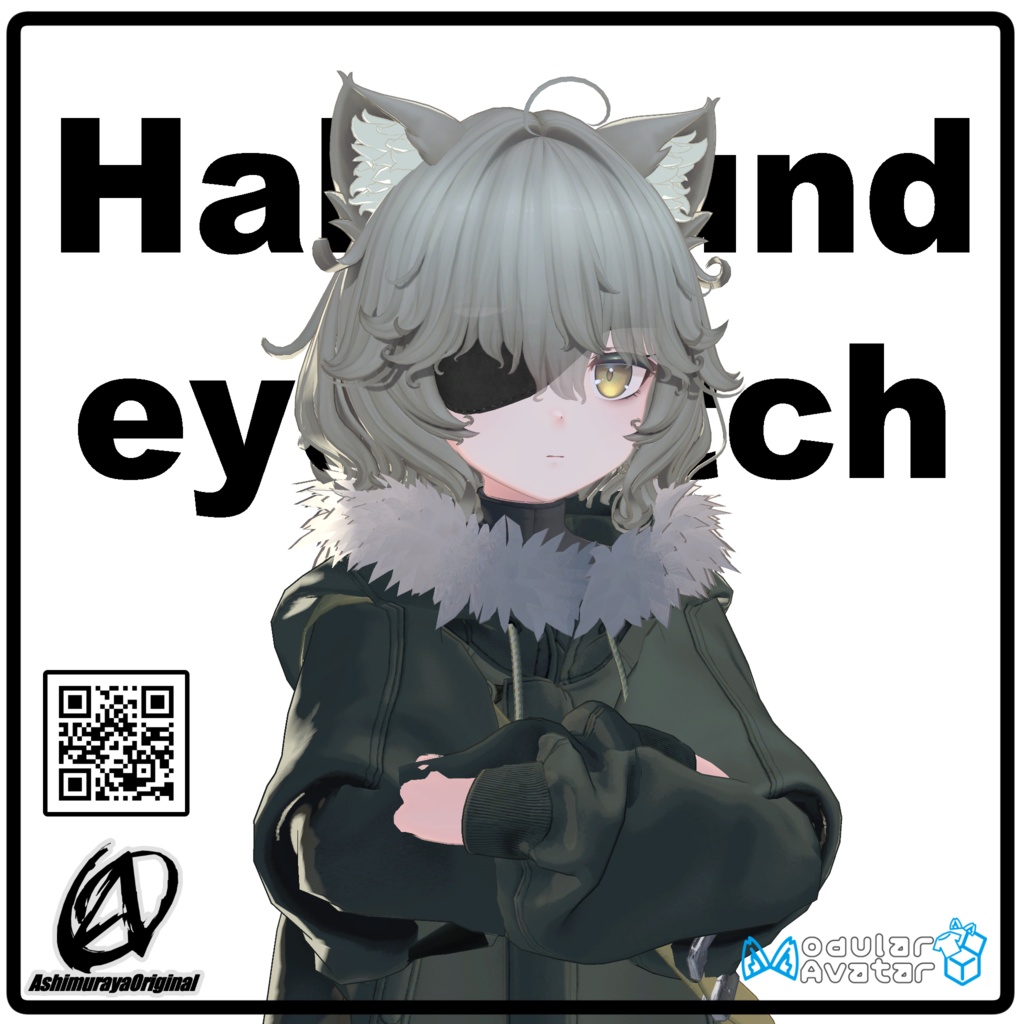 【複数アバター対応】半円型眼帯 -Half Round Eyepatch-【 #脚村屋】