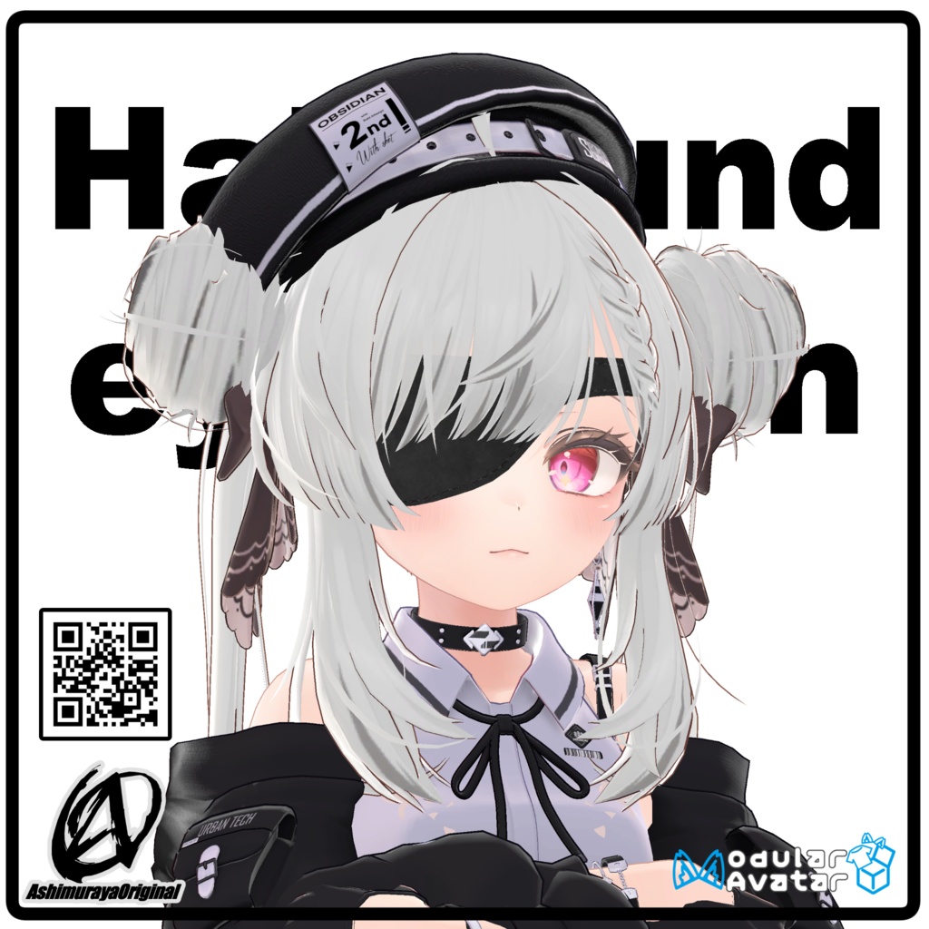 【複数アバター対応】半円型眼帯 -Half Round Eyepatch-【 #脚村屋】