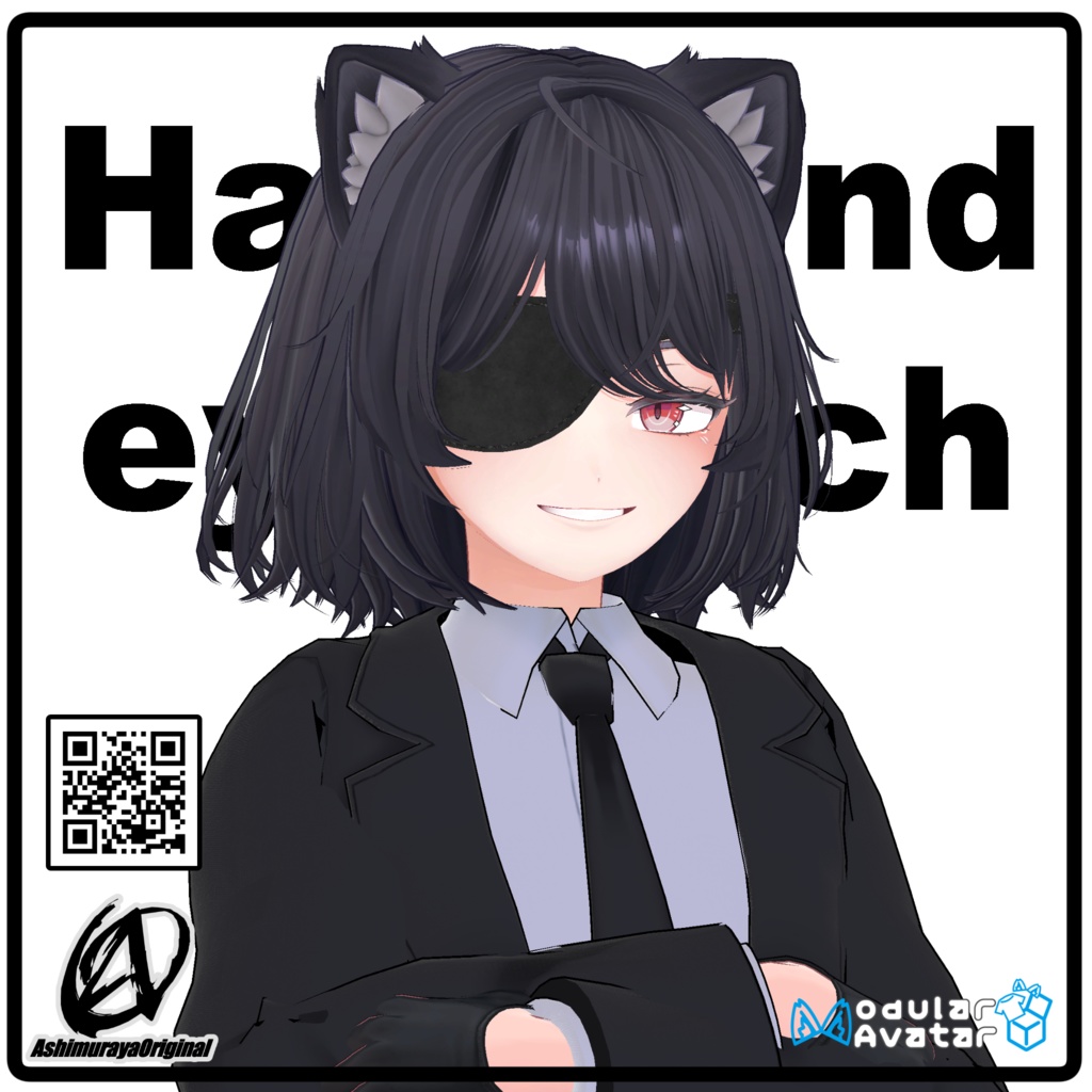 【複数アバター対応】半円型眼帯 -Half Round Eyepatch-【 #脚村屋】