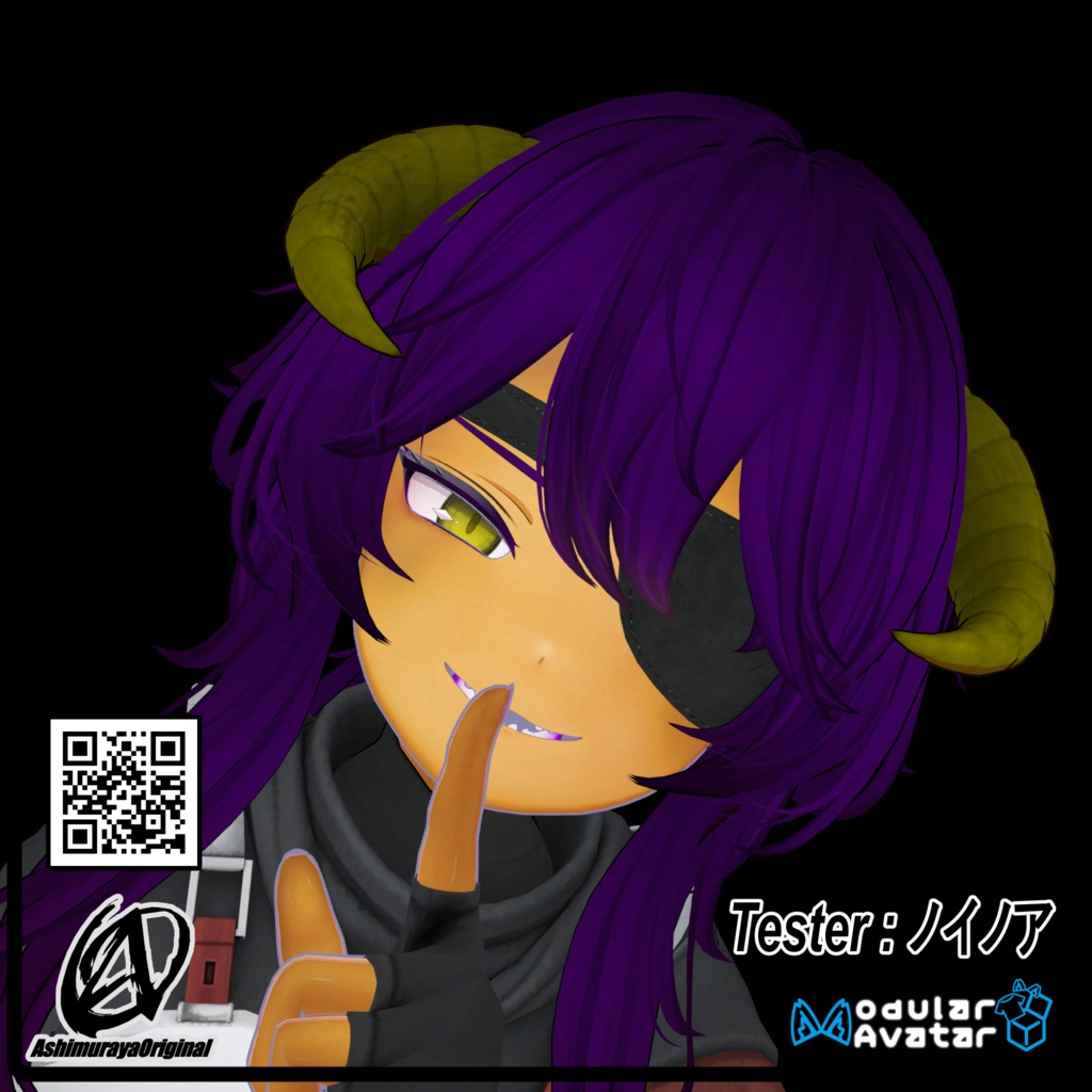 【複数アバター対応】半円型眼帯 -Half Round Eyepatch-【 #脚村屋】