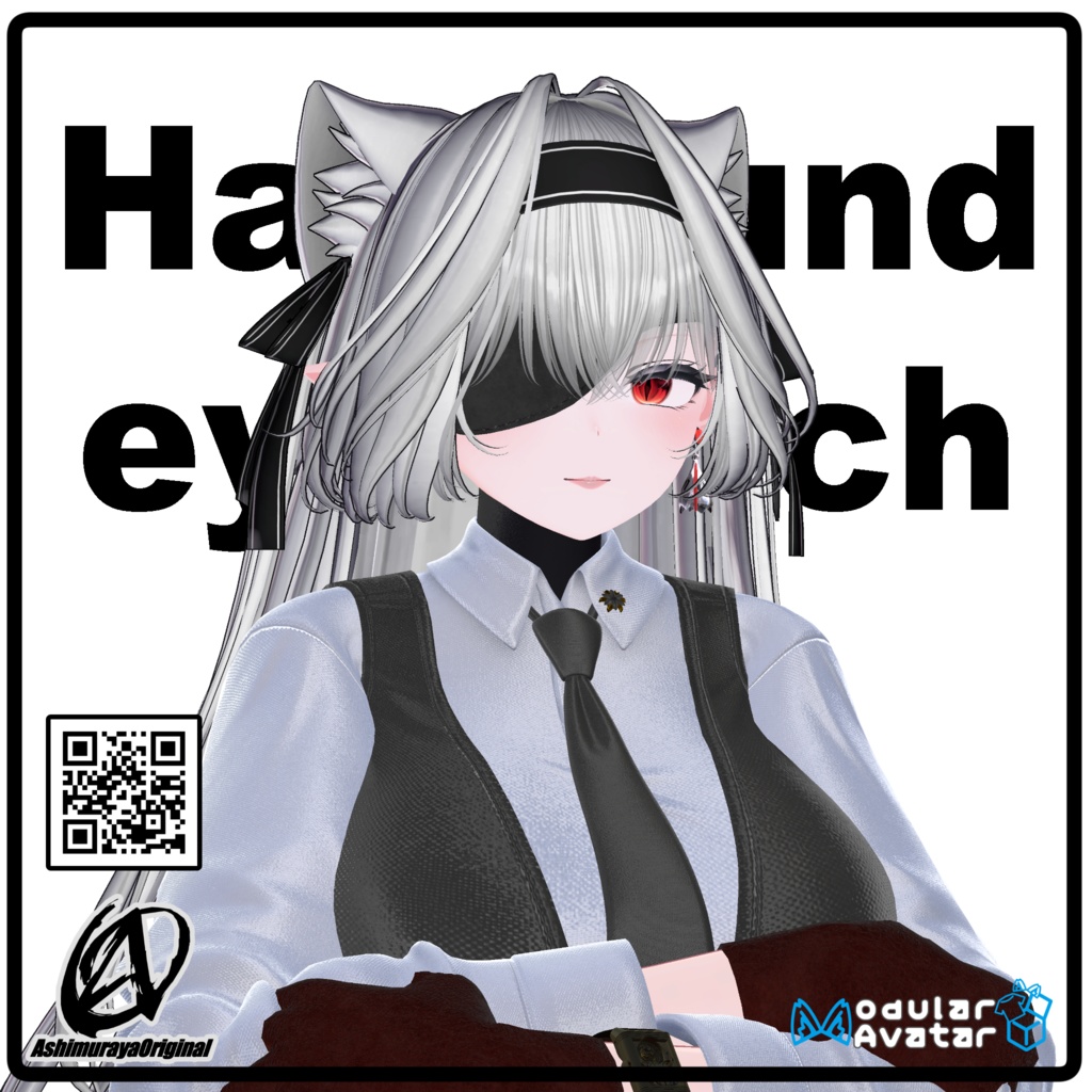 【複数アバター対応】半円型眼帯 -Half Round Eyepatch-【 #脚村屋】