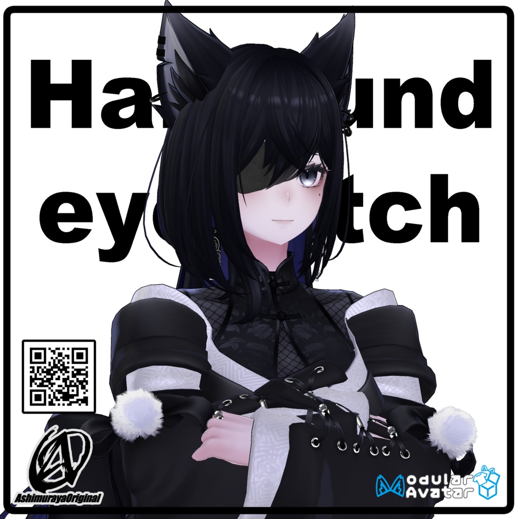 【複数アバター対応】半円型眼帯 -Half Round Eyepatch-【 #脚村屋】