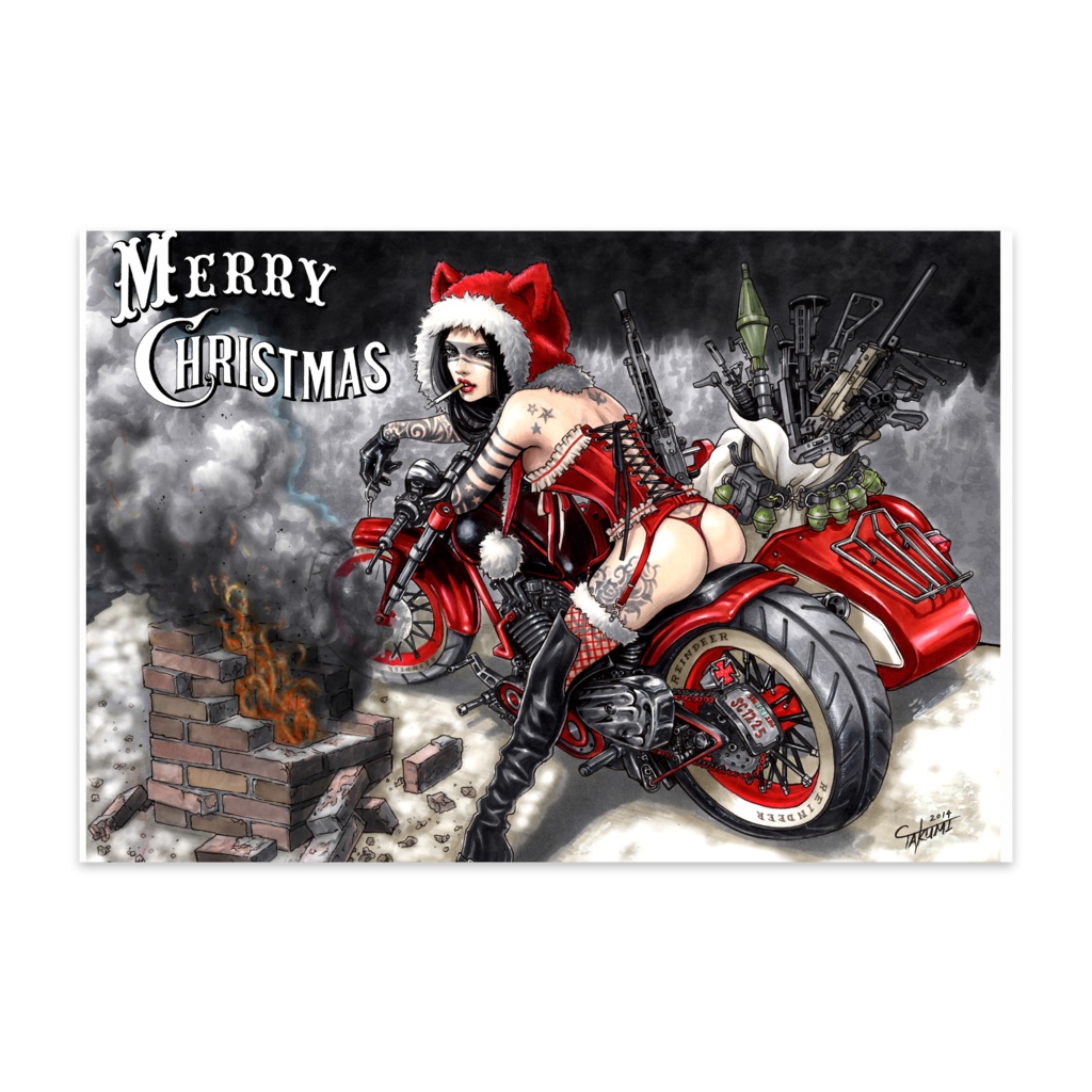 手榴弾サンタガール(ポストカード10枚セット)