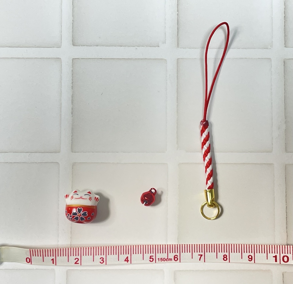 【ストラップ】招き猫 鈴付きストラップ⦅あんしんBOOTHパック・ネコポス⦆