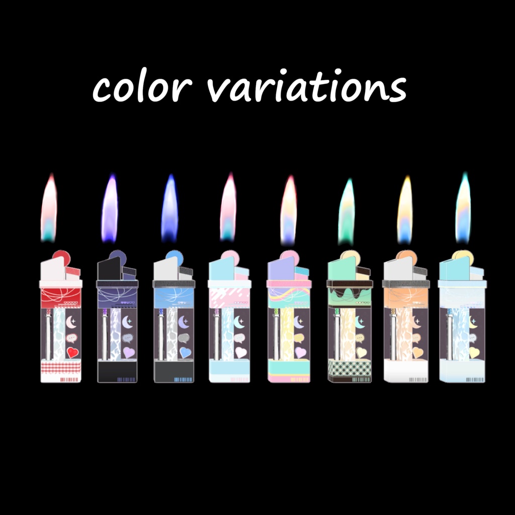 【さたにあ式タバコギミック対応】差し替えモデル Pastelclear Lighter #Levy_shop