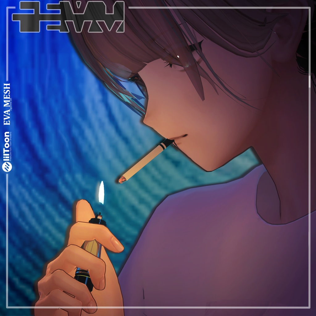 【さたにあ式タバコギミック対応】差し替えモデル Eva mesh #Levy_shop