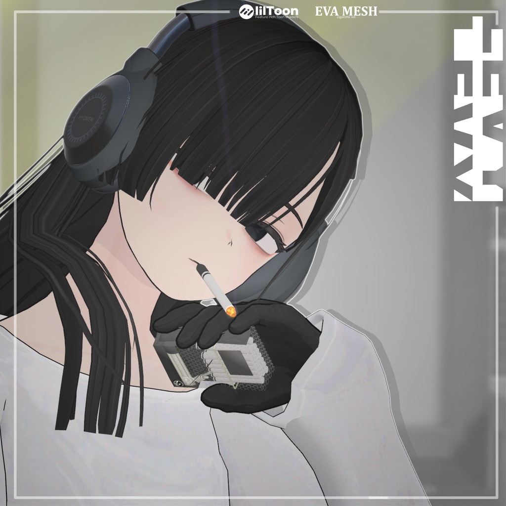 【さたにあ式タバコギミック対応】差し替えモデル Eva mesh #Levy_shop