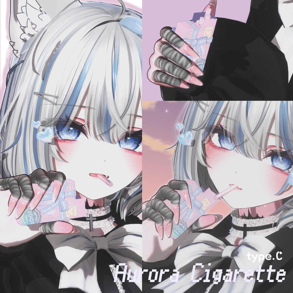 【さたにあ式タバコギミック対応】差し替えモデル Aurora Cigarette #Levy_shop x #杜mori