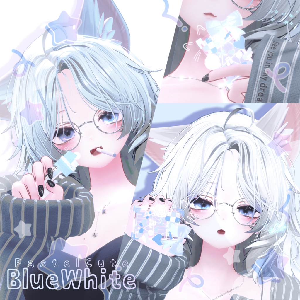 💫セール中💫【さたにあ式タバコギミック対応】差し替えモデルPastel Cute #Levy_shop
