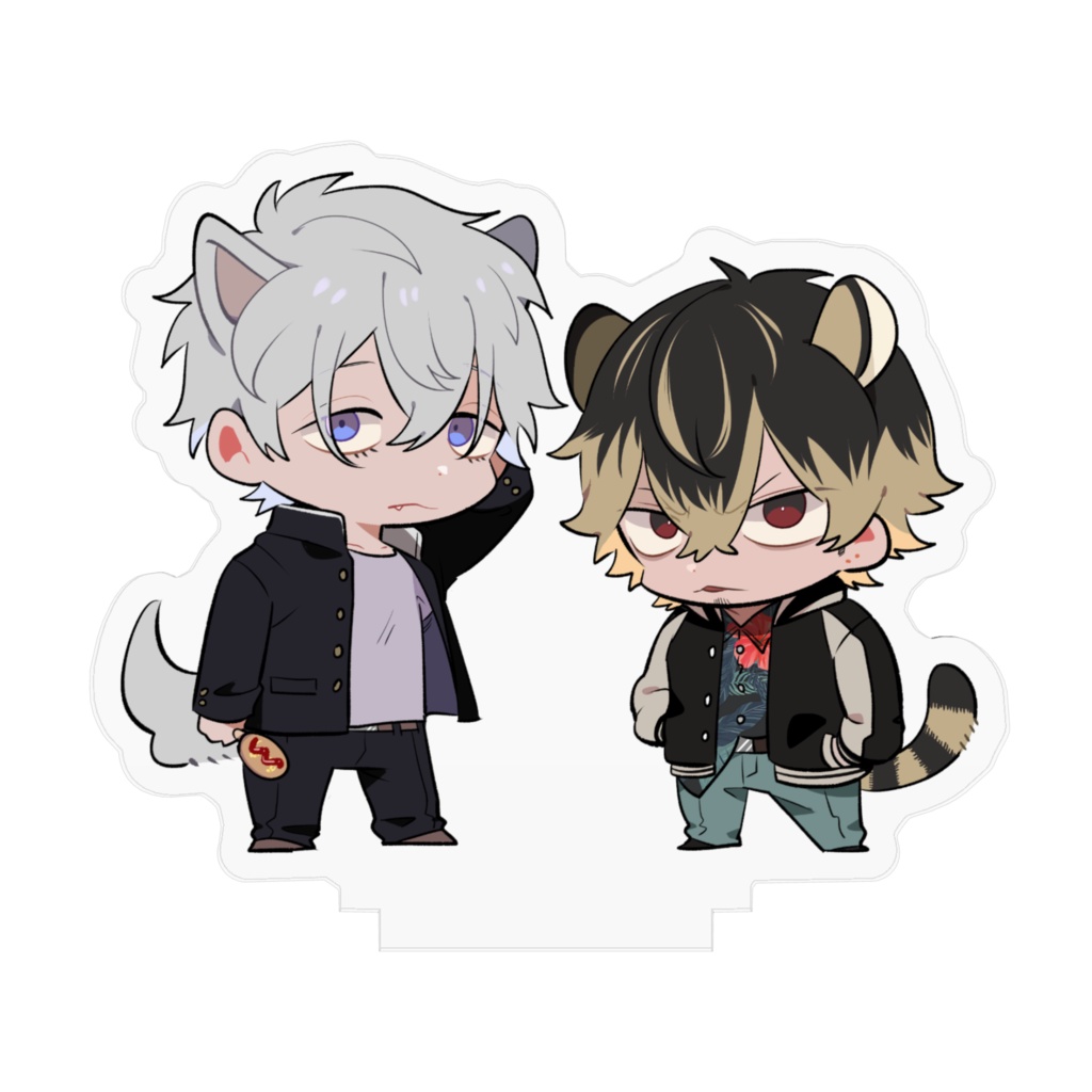 尾を振るイヌと張り子トラ